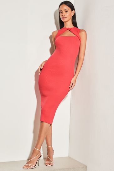 Lipsy nova print twist bodycon dress hotsell