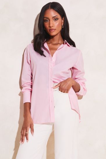 Lipsy Pink Collared Button Through Shirt