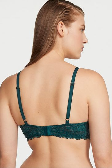 Buy Victoria's Secret Black Ivy Green Lace Half Pad Plunge Bra from Next  Luxembourg