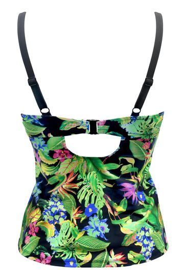 Pour Moi Black St Lucia Padded Underwired Tankini