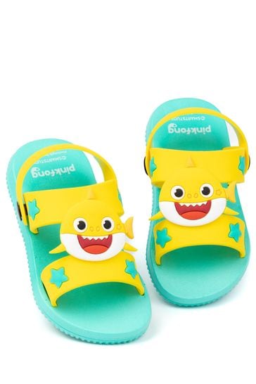 Vanilla Underground Yellow Baby Shark Character Sandals - Kids
