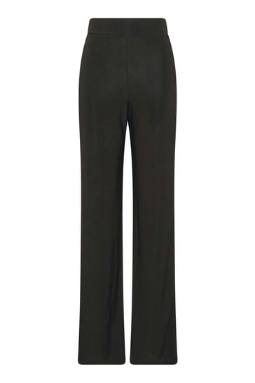 Buy Long Tall Sally Black Wide Leg Palazzo Jersey Trousers from