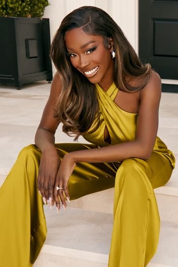 Petite hotsell yellow jumpsuit