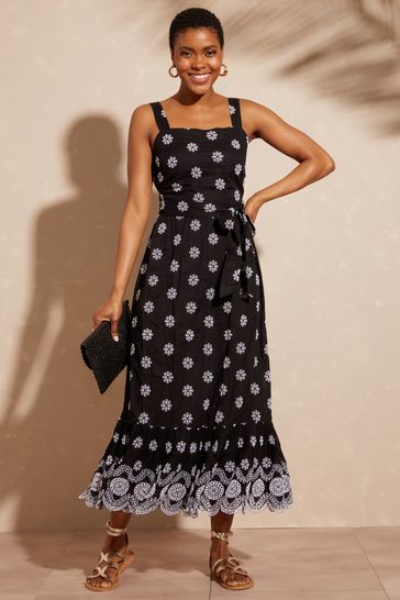 White outlet cutwork dress