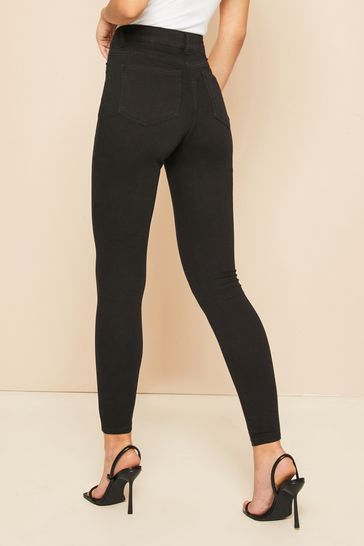 Buy Friends Like These Black Tall High Waisted Jeggings from Next USA