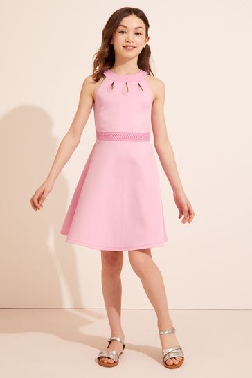 Lipsy mini scuba skater dress in pink sales floral