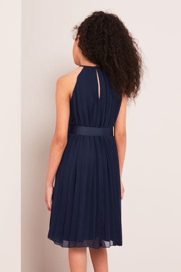 Lipsy girl pleated chiffon dress hot sale
