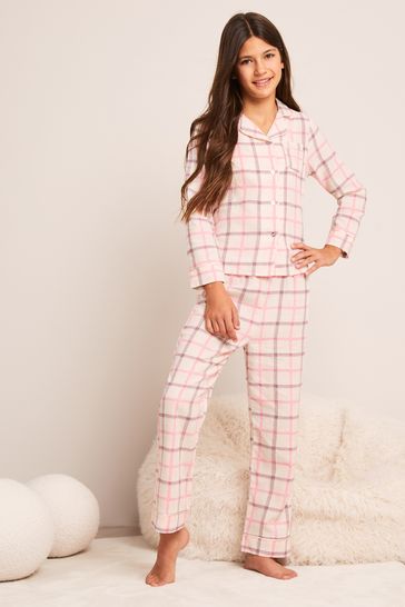 Lipsy Pink Check Shirt Pyjamas