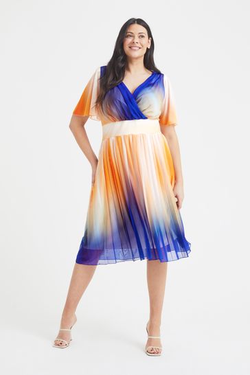 Plus size knife pleated skirt top