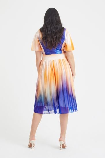Buy Scarlett Jo Purple Orange Multi Cleo Geometric Print Knife