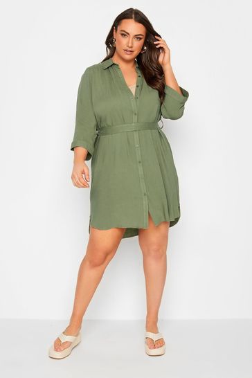 Next khaki shirt dress discount