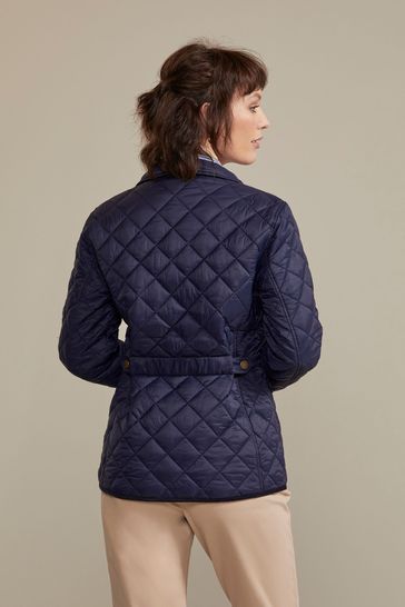 Navy blue sale quilted jacket womens