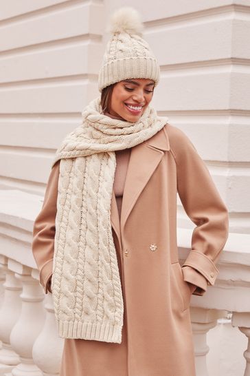 Fur bobble hat and scarf online
