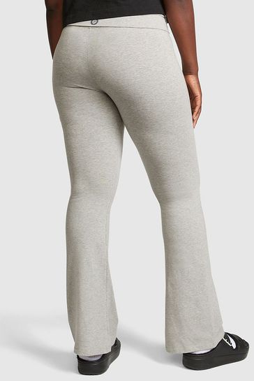 Buy Victoria's Secret PINK Heather Charcoal Grey Cotton Foldover Flare  Legging from Next Belgium