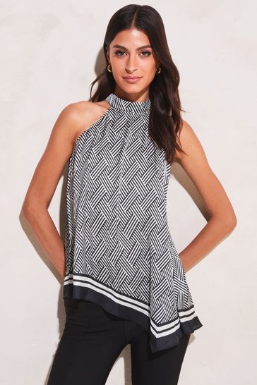 High neck halter top top