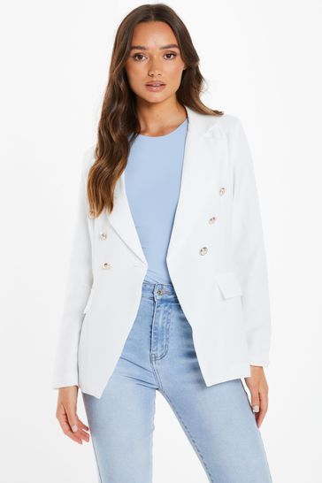 Quiz white 2025 blazer