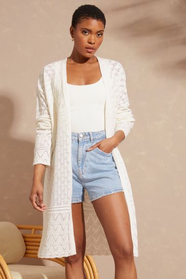 Lace outlet longline cardigan