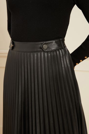 Pleated leather skirt south africa cheap