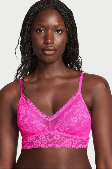 Buy Victoria's Secret Bali Orchid Pink Posey Lace Bralette Logo Bra from  Next Luxembourg