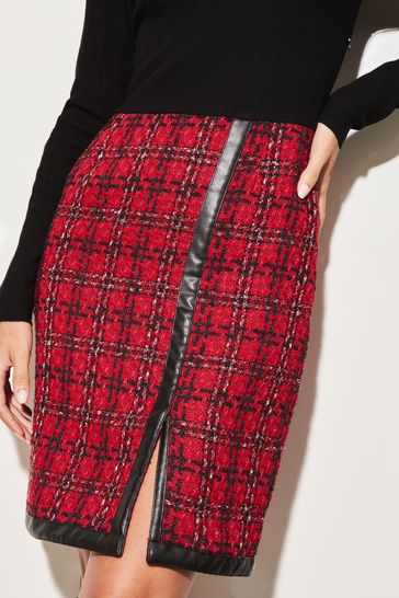 Lipsy red tartan skirt outlet