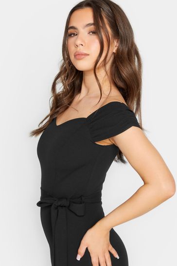 Buy PixieGirl Petite Black Bardot Jumpsuit from Next Luxembourg