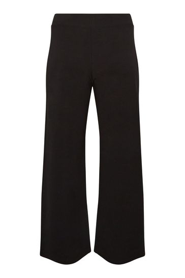 Black pull on wide leg deals trousers