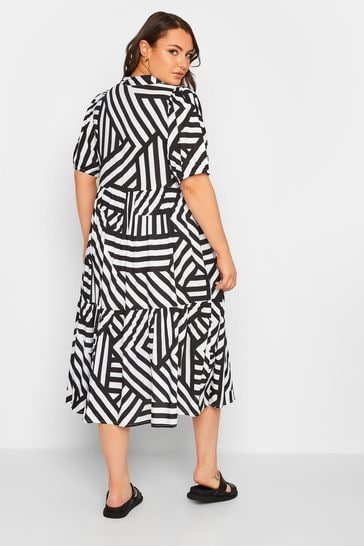 Black striped shirt best sale dress