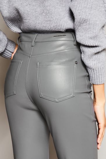 Grey faux hotsell leather pants