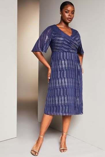 Navy dress best sale curve