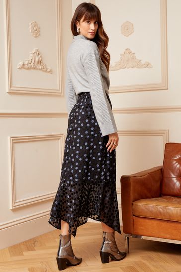 Velvet midi outlet skirt uk