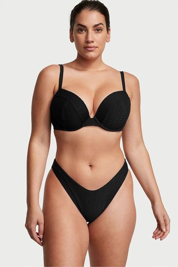 Buy Victoria's Secret Black Fishnet Brazilian Bikini Bottom from