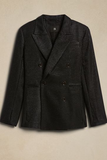 Buy Banana Republic Black Luci Metallic Pinstripe Blazer from Next