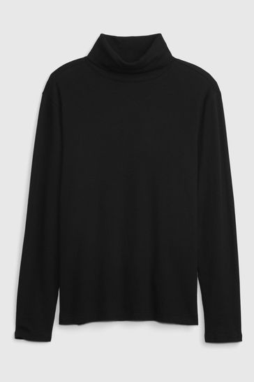 Black turtleneck t clearance shirt