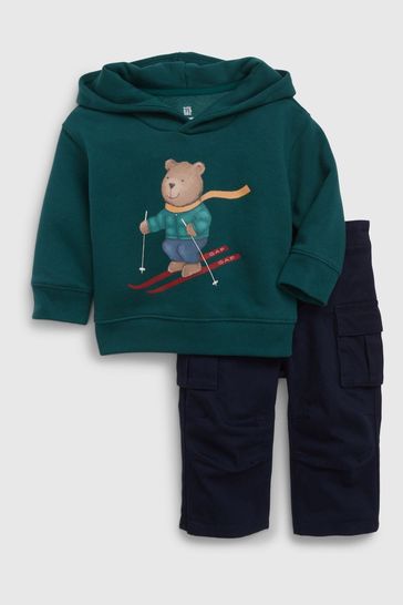 Gap Brannan Bear Hoodie Trouser Set Newborn 24mths