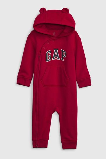 Sudadera roja con capucha y logotipo arqueado de Gap - Bebé (Recién nacido - 24 meses)