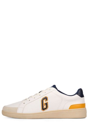 Buy Gap White Yellow and Navy Seattle Low Top G Trainers from