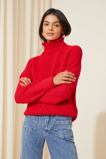 Womens red hotsell polo neck