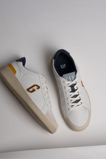Buy Gap White Yellow and Navy Seattle Kids Low Top G Trainers