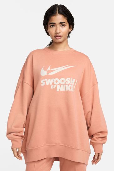 Buy Nike Brown Oversized Swoosh Logo Sweatshirt from Next Croatia
