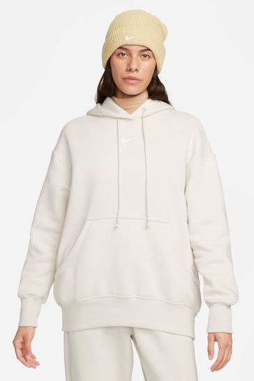 Buy Nike Sportswear Phoenix Fleece Oversized Mini Swoosh Pullover Hoodie from the Laura Ashley online shop