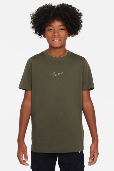 Nike Khaki Green Nike Kids DriFIT Big Training T Shirt