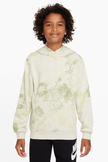 Buy Nike Green Tie Dye Club Fleece Overhead Hoodie from Next Netherlands