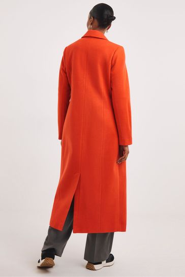 JD Williams Orange Slim Crombie Coat