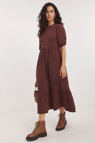 Buy JD Williams Animal Print Jersey Smock Dress from Next Ireland