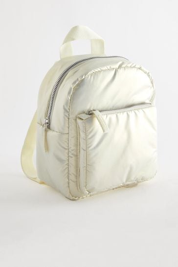Silver Mini Backpack