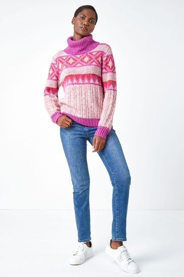 Fairisle knit jumper on sale