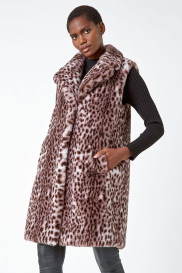 Laura ashley fur gilet deals