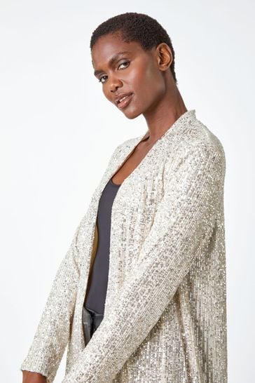 Buy Roman Longline Sequin Stretch Jacket from the Laura Ashley