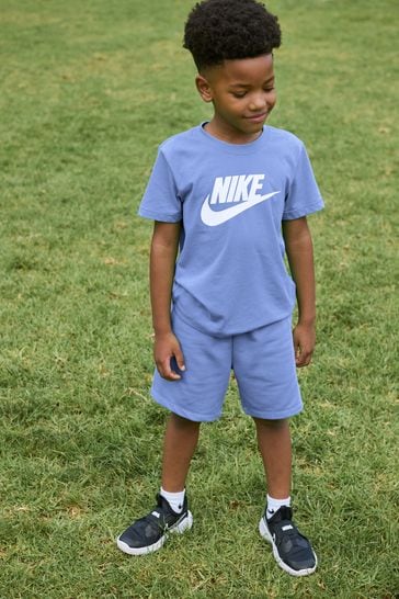 Nike Blue Little Kids Club T-Shirt and Shorts Set