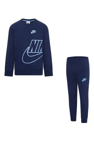 Nike Blue Little Kids Icon Crew and Tracksuit Joggers